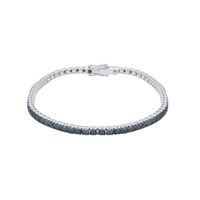 Pulsera Babila Milano Tennis in Oro blanco Diamante Black